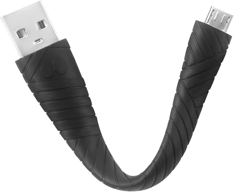 CABO MICRO USB SILICONE 12CM PRETO