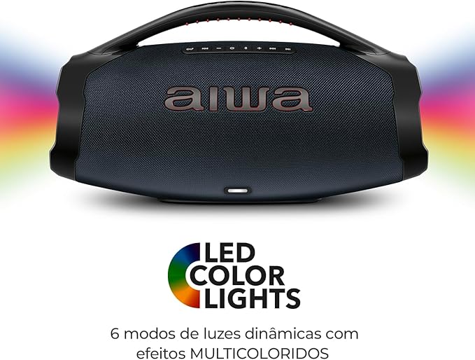 CAIXA DE SOM BT AIWA BOOMBOX 200W IP66 LED